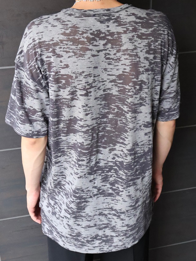 【d&g】mottled pattern V neck top