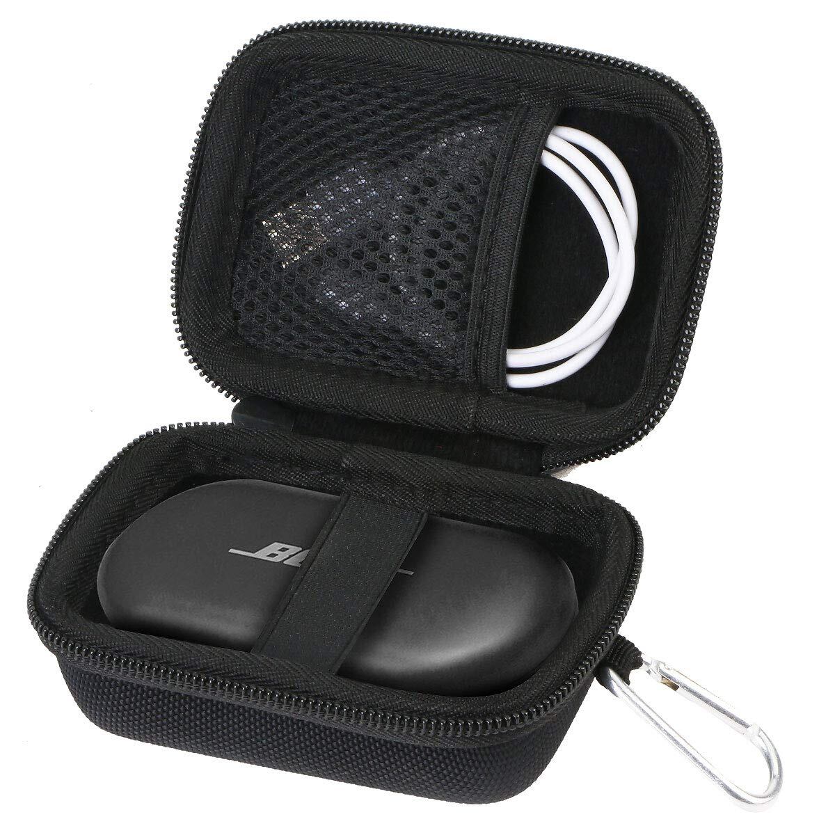 【努力特価】Bose Sport/QuietComfort Earbuds ワイヤレスイヤホン 対応収納ケース-Aenllosi (ブラック)
