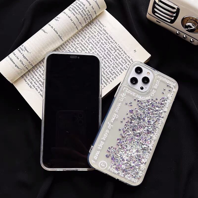 iPhoneケース iPhone13 iPhone12 グリッターケース クリアケース