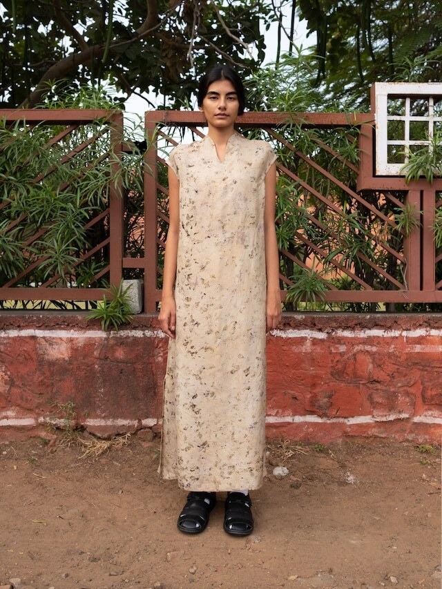 TADO  PHOOL SILK LONG DRESS