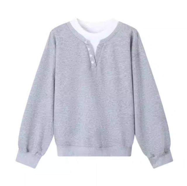 レディース トップス トレーナー スウェット 長袖 クルーネック 襟なし ストリート かわいい シンプル カジュアル おしゃれ かっこいい ラフ メンズライク マニッシュ ボーイッシュ ルーズ 存在感 ベーシック アクティブ 無地 春 秋 アウトドア キャンプ ジム 公園 休日 カフェ スポーツ ダンス ランニング 運動 韓国 オルチャン 楽ちん プレゼント プチプラ 普段使い 着回し インスタ映え 定番 S M L 小さいサイズ 大きいサイズ カラバリ グレー ネイビー ベーシックカラー 大人カラー