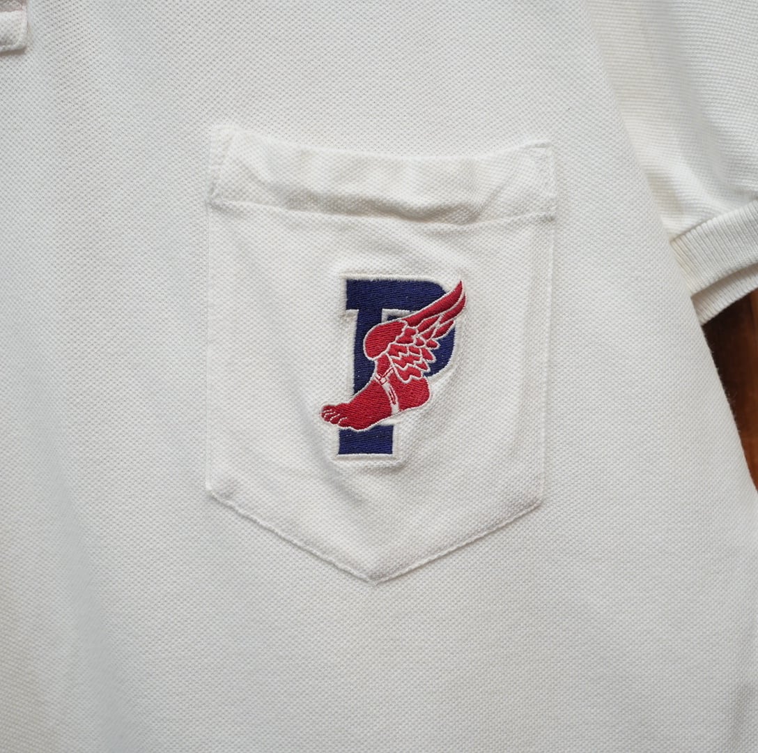 90s ralphlauren pwing ポロシャツ M/ラルフローレン ウイングフット