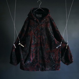 over silhouette dark tone color art design hoodie fleece jacket