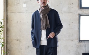 やさしさとあたたかさは首元から。「尾州ウール 両面起毛マフラー」（SUPER160's）