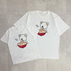 【Yum! Yum! ラーメン大好き！】Hoooさん フリンジ刺繍 ラーメンTシャツ