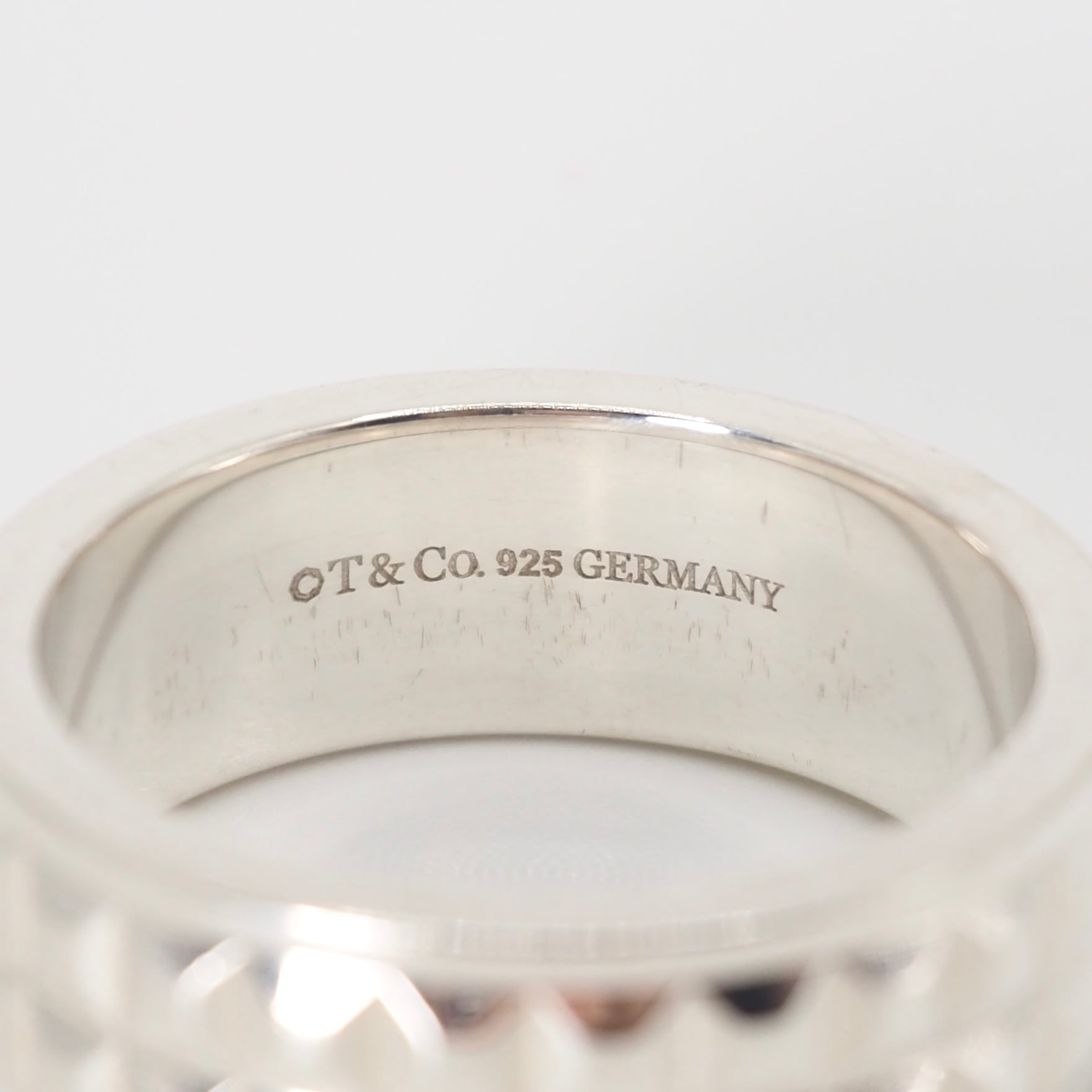 Tiffany&Co. 約21号 ダイヤモンドポイントスタッズリング シルバー925