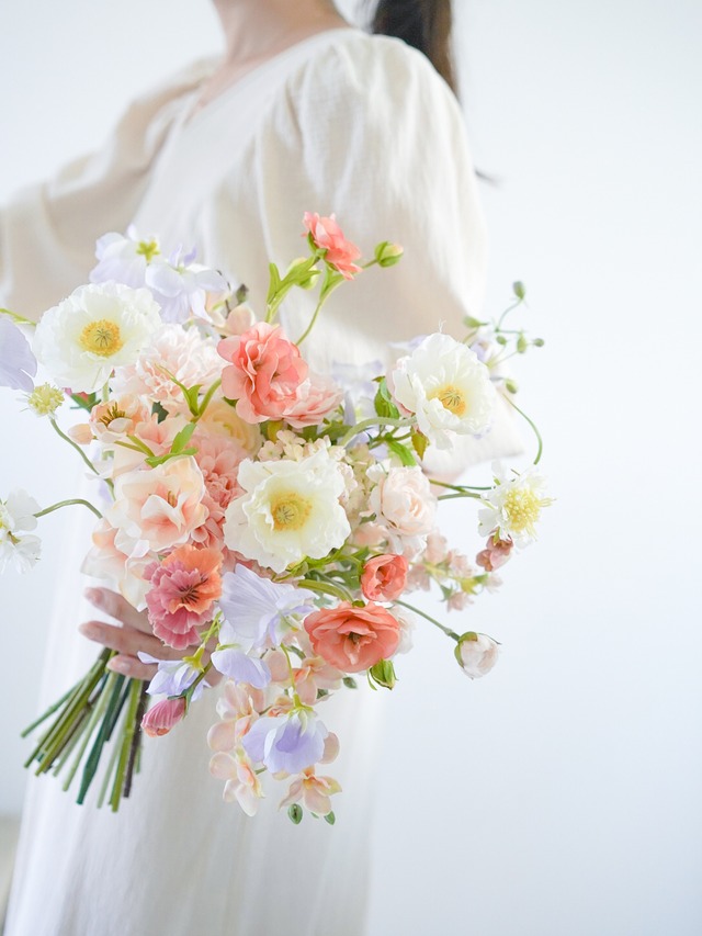 〈完成品販売ブーケ〉colorful nuance artificial flower bouquet