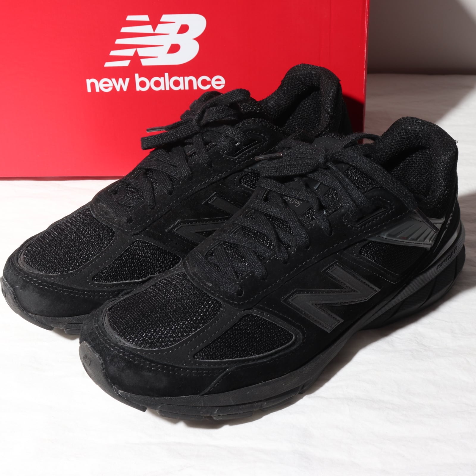 美品 M990BB5 9D New Balance スニーカー トリプルブラック triple 