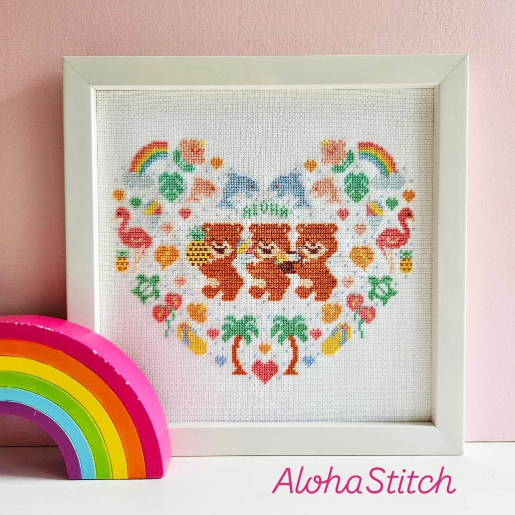キット】ハワイアンキルト(ブルー&グリーン) | Aloha Stitch*クロス