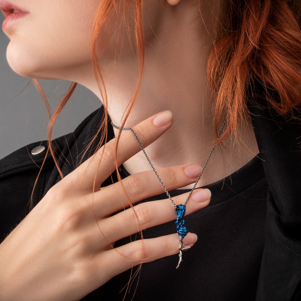 ペアセット ブルーローズ＆レッドローズペンダント(TOPのみ) AKP0150