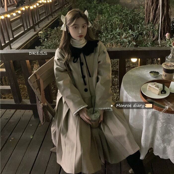 スタンダードドレス レディースオータムウィンターロングスカート スリム レトロ 秋物 冬物 モンロー26245822711