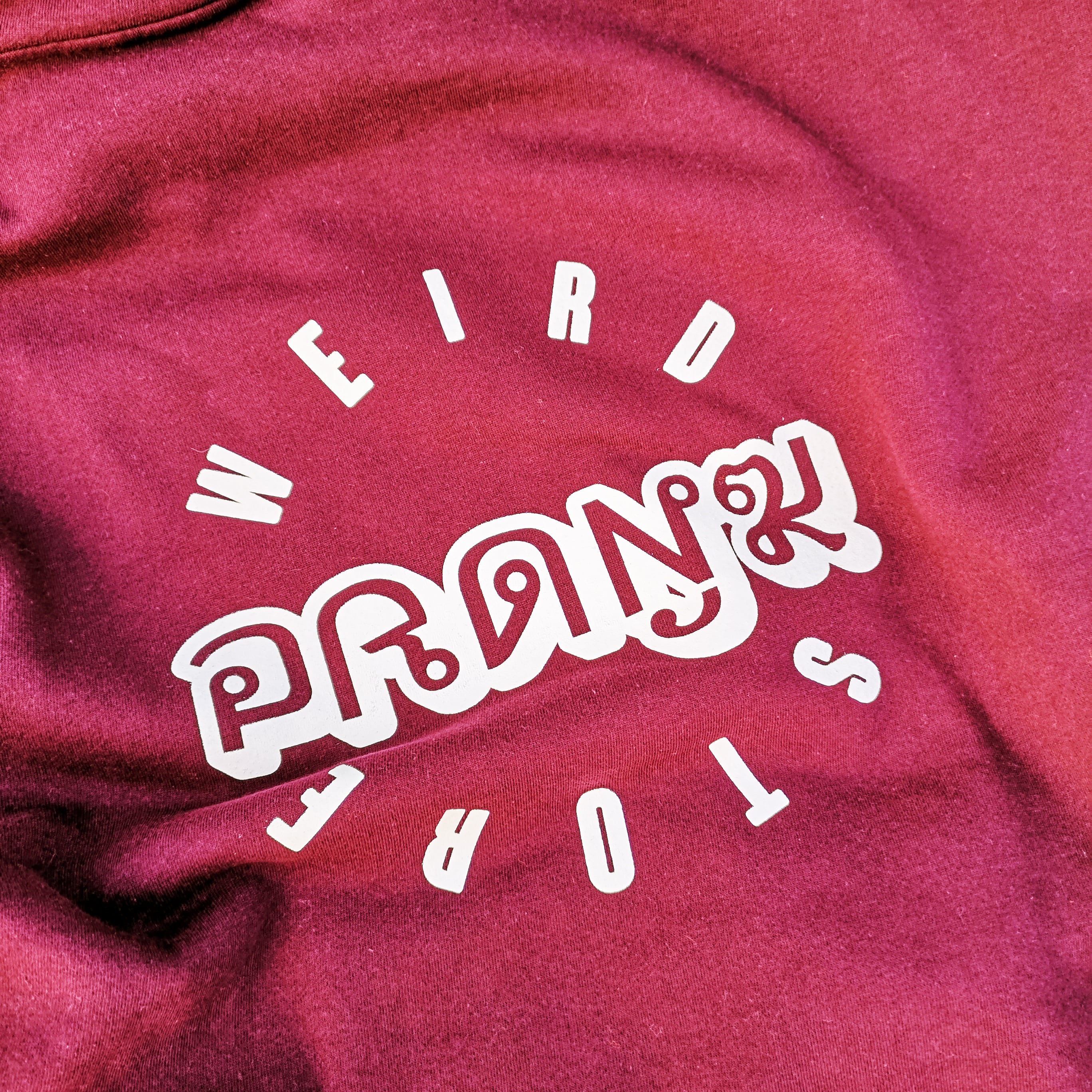 PRANK SIGN HOODIE MAROON XL