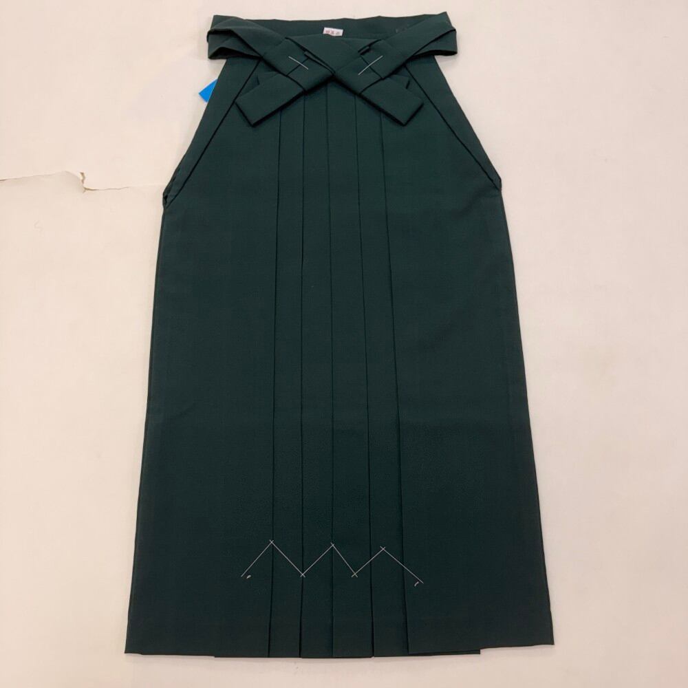 袴 M size 紐下丈91.5cm 行灯袴 卒業袴 女性用袴 緑 中古 5877