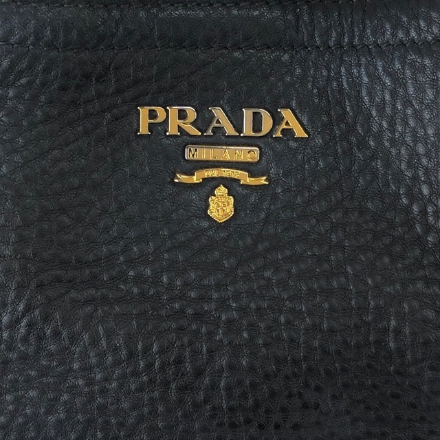 PRADA プラダ ヴィッテロダイノ トートバッグ ブラック ロゴ レザー vintage ヴィンテージ オールド fpj5iw
