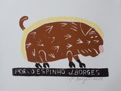J.BORGES ジョタ・ボルジェス 木版画S【PORCO ESPINHO】