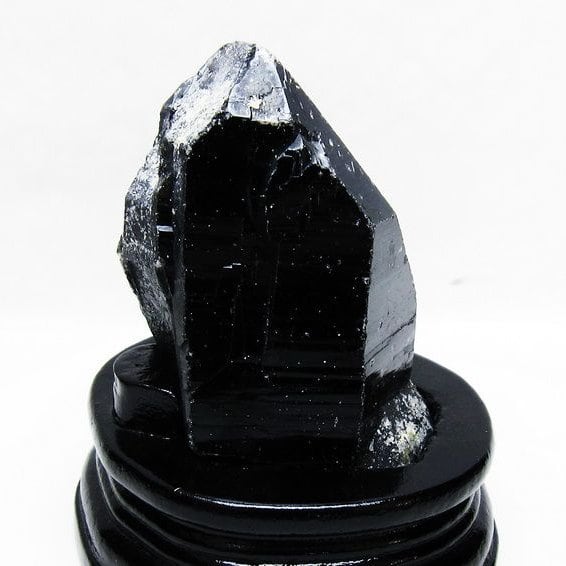 モリオン 原石 黒水晶 原石 山東省産 台座付属 一点物 181-4492