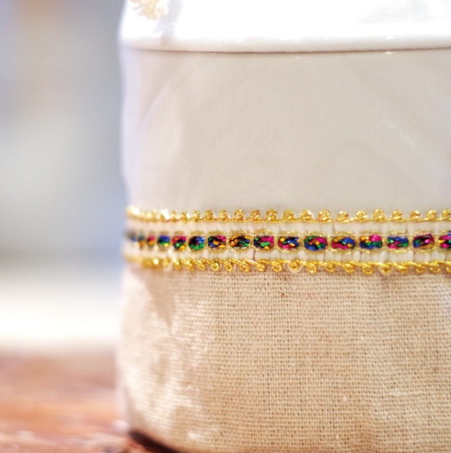 骨袋骨壺セット「キラキラオーガンジー」 【5寸】