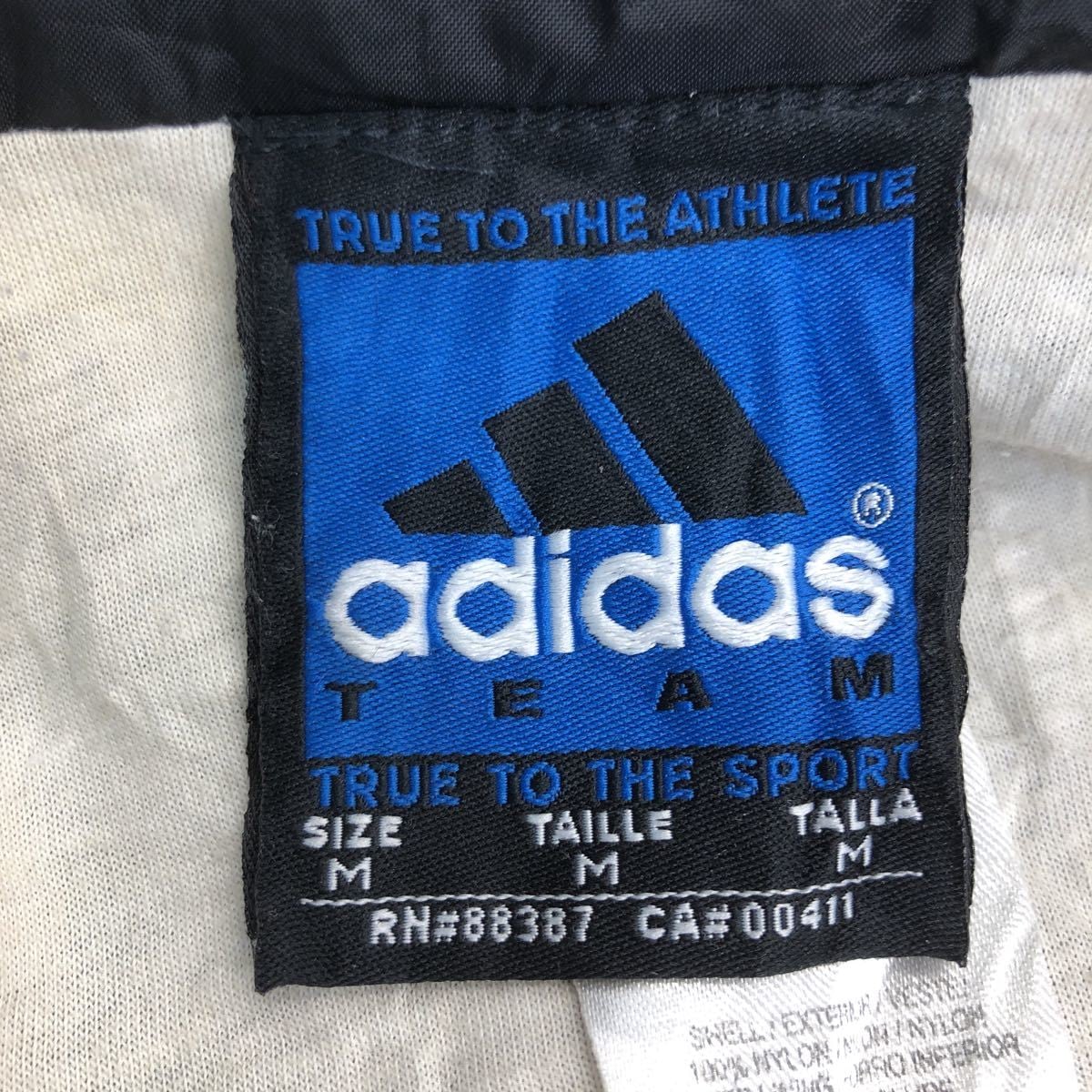 adidas ナイロンジャケット Mサイズ adidas スポーツ ブラック 古着卸