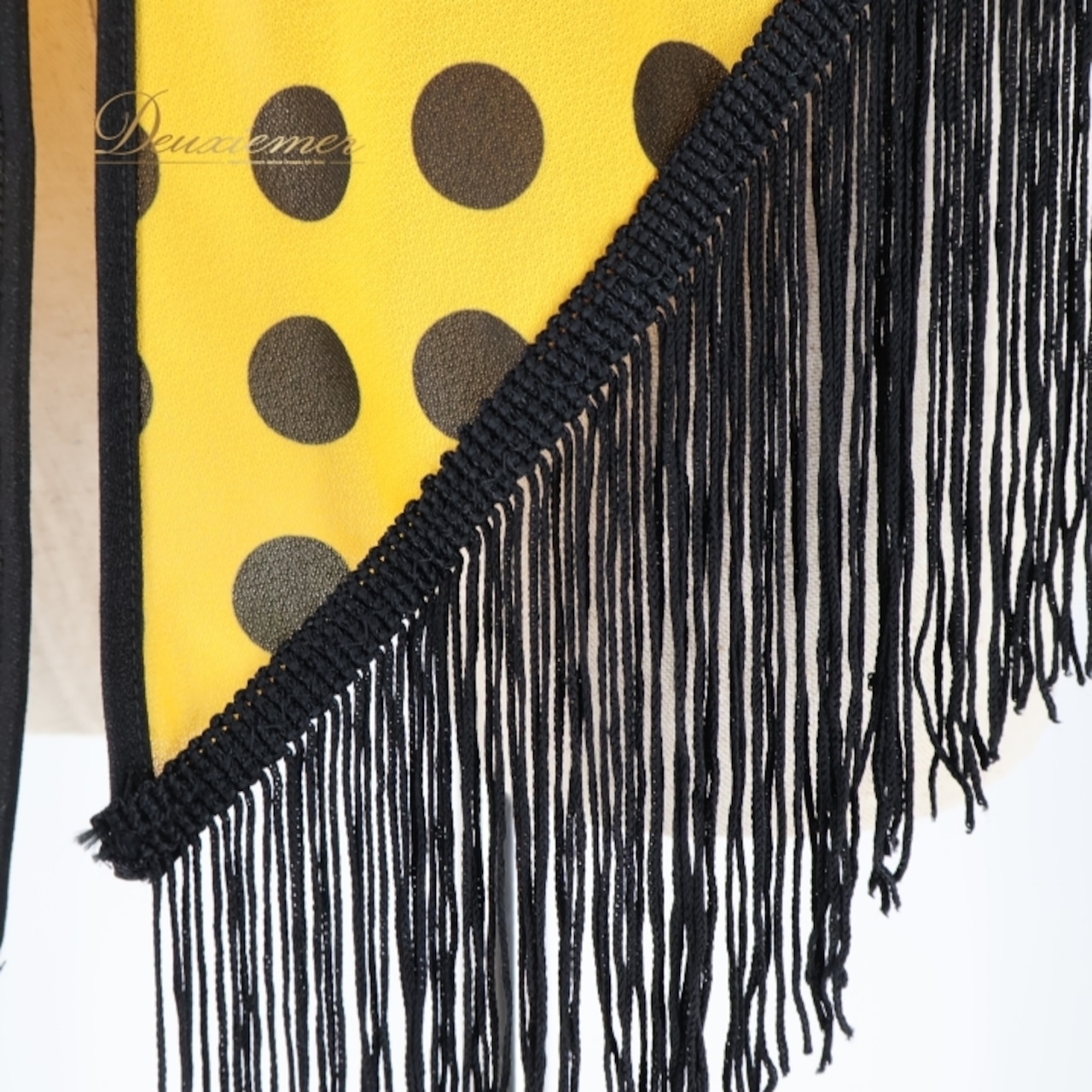 フラメンコ 衣装 シージョ ピキージョ 水玉 ドット フレコ フリンジ 黒 黄色 ポップ ダンス 発表会 ブラック系 イエロー系 main street カラフル 発表会用 衣装 ダンス衣装 大人用 おしゃれ ステージ 衣装 ショール コスチューム 水玉模様