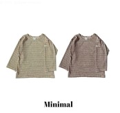 韓国子供服 / 26Autumn / MINIMAL / ストライプTシャツ / 秋服 *S~JM*