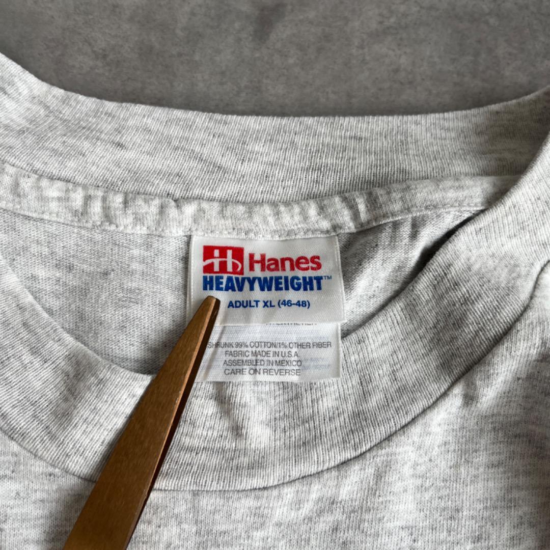ヘインズ アニマル Tシャツ プリント 古着 90s XL グレー 13961