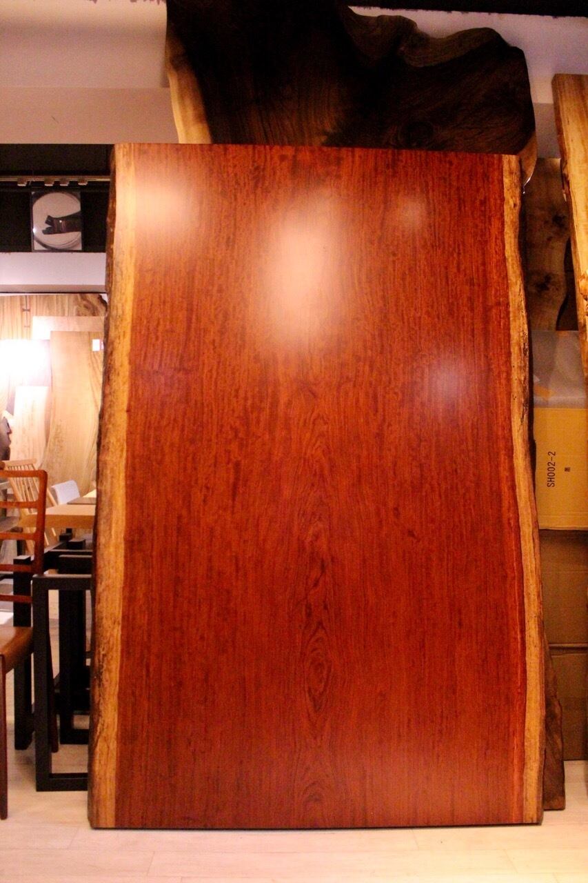 【OUTLET・大判全面杢】ブビンガ_1980×1235-1250×75_横浜OUTLET PLUS_テーブル天板/一枚板 277