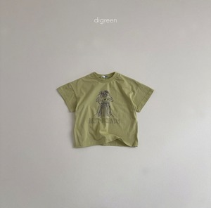 【Digreen ディグリーン】BEST FRIEND Tシャツ 85~120cm ライトグリーン 240516