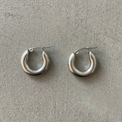 mini chubby hoop pierce/silver