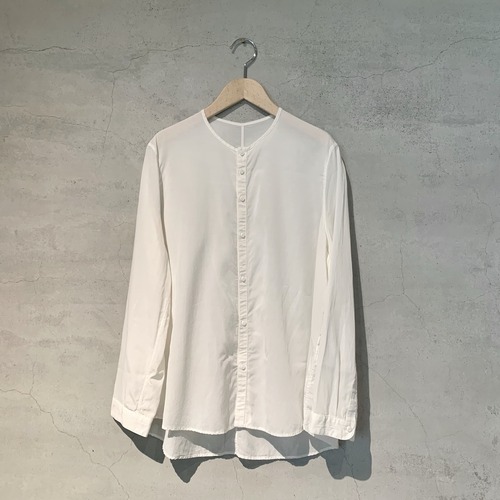 【NO CONTROL AIR】フィブロード｜強撚コットンキュプラ・フィブリルブロードノーカラーシャツ/ SN_NC0704SF