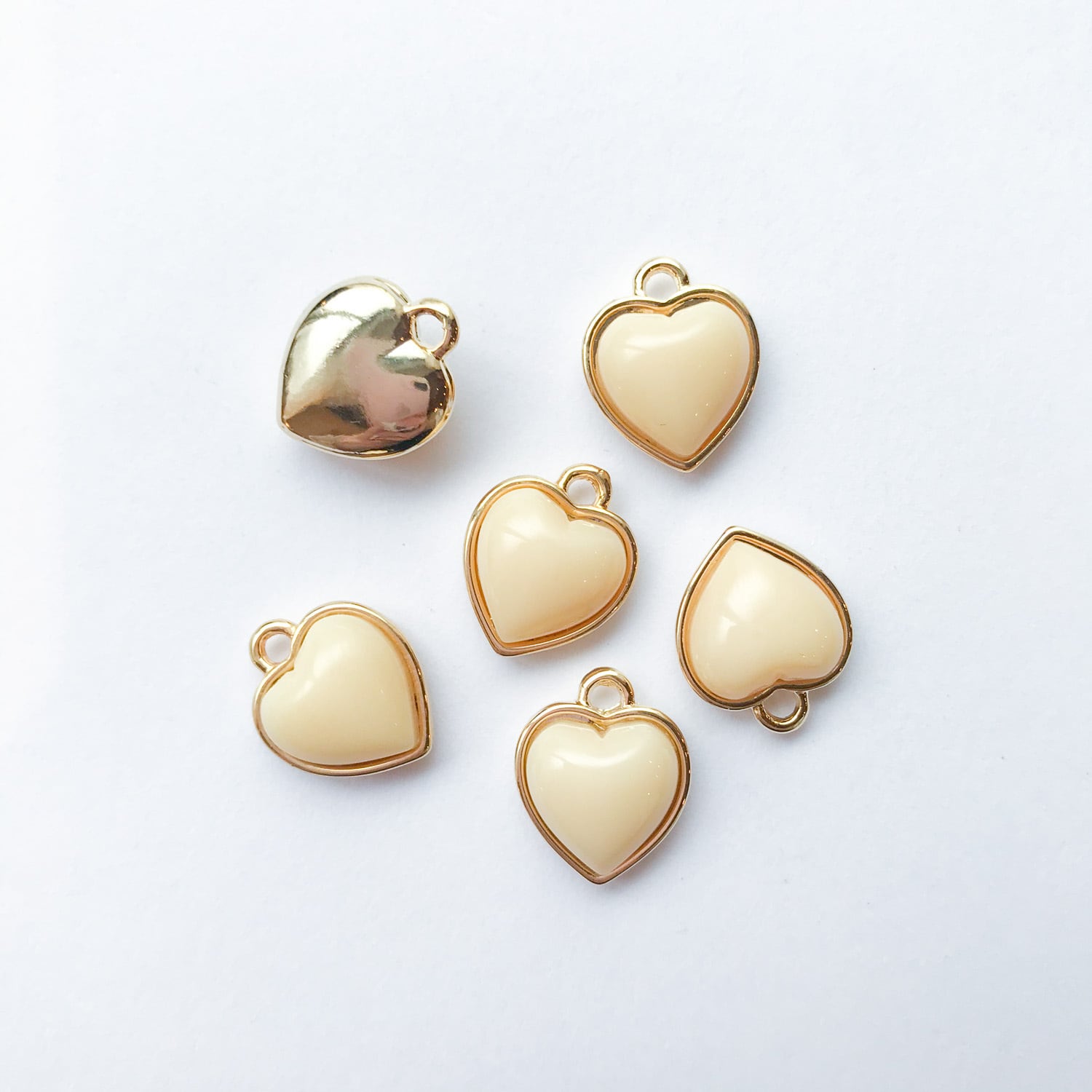 再入荷〉ぷっくりハートチャームS（14mm） | Dua-アクセサリーパーツ