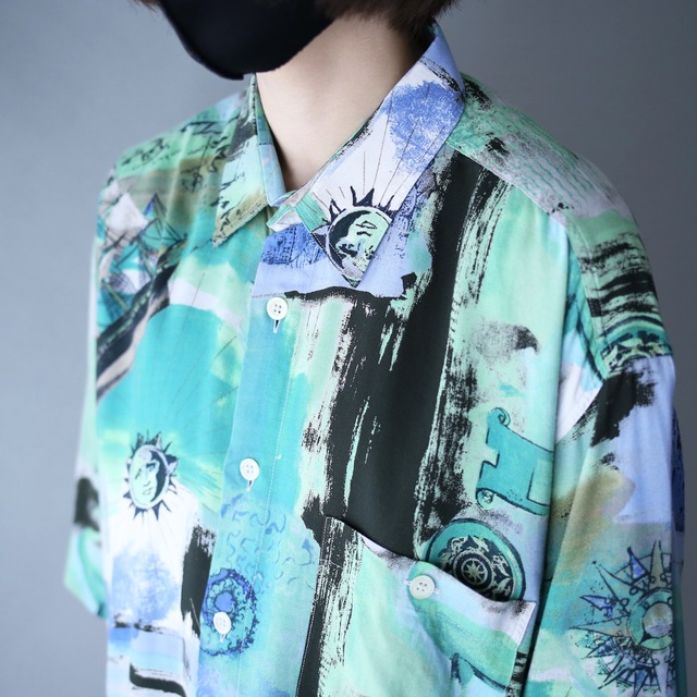 art graphic full pattern euro h/s shirt