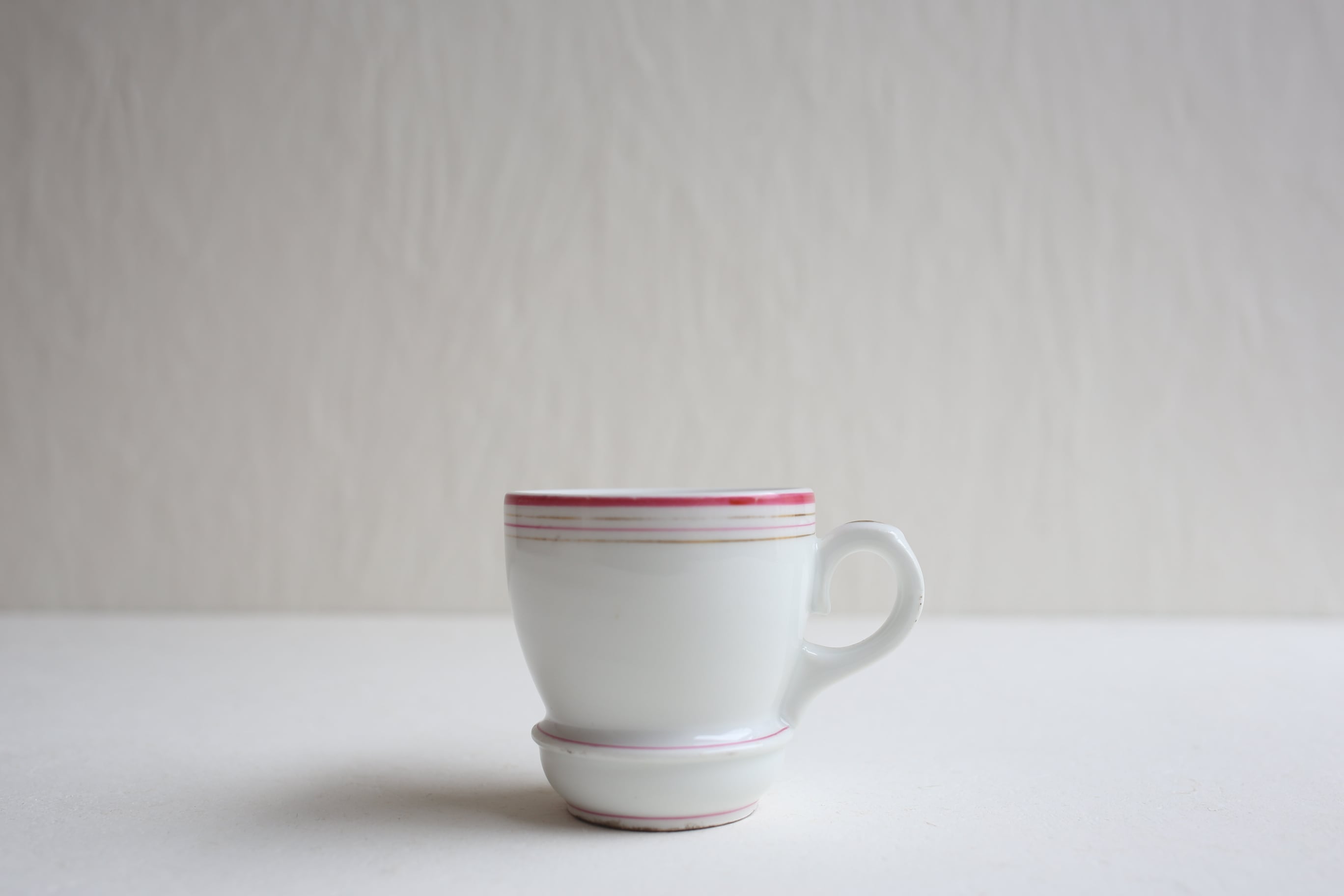 フランス アンティーク ヴィンテージ ブリュロ brûlot カップ ピンク×ゴールドライン N-04224