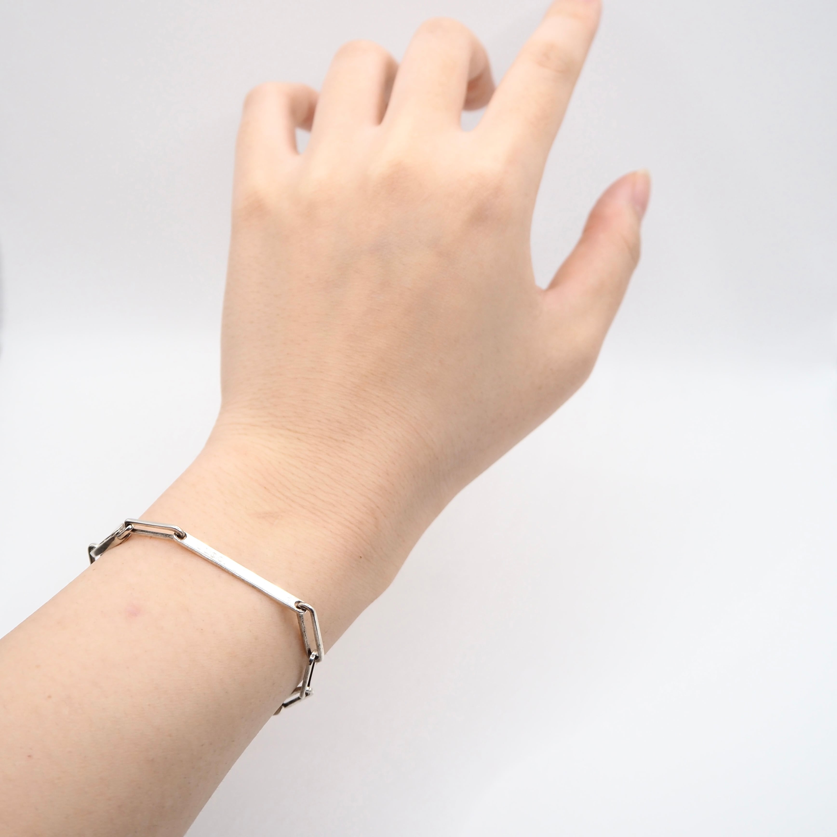 GUCCI IDプレート オーバルリンクチェーンブレスレット silver925 GUCCI オーバルリンクブレスレット シルバー925 グッチ | 2122TOKYO