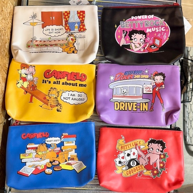 【GARFIELD & BETTY BOOP】スクエアポーチ