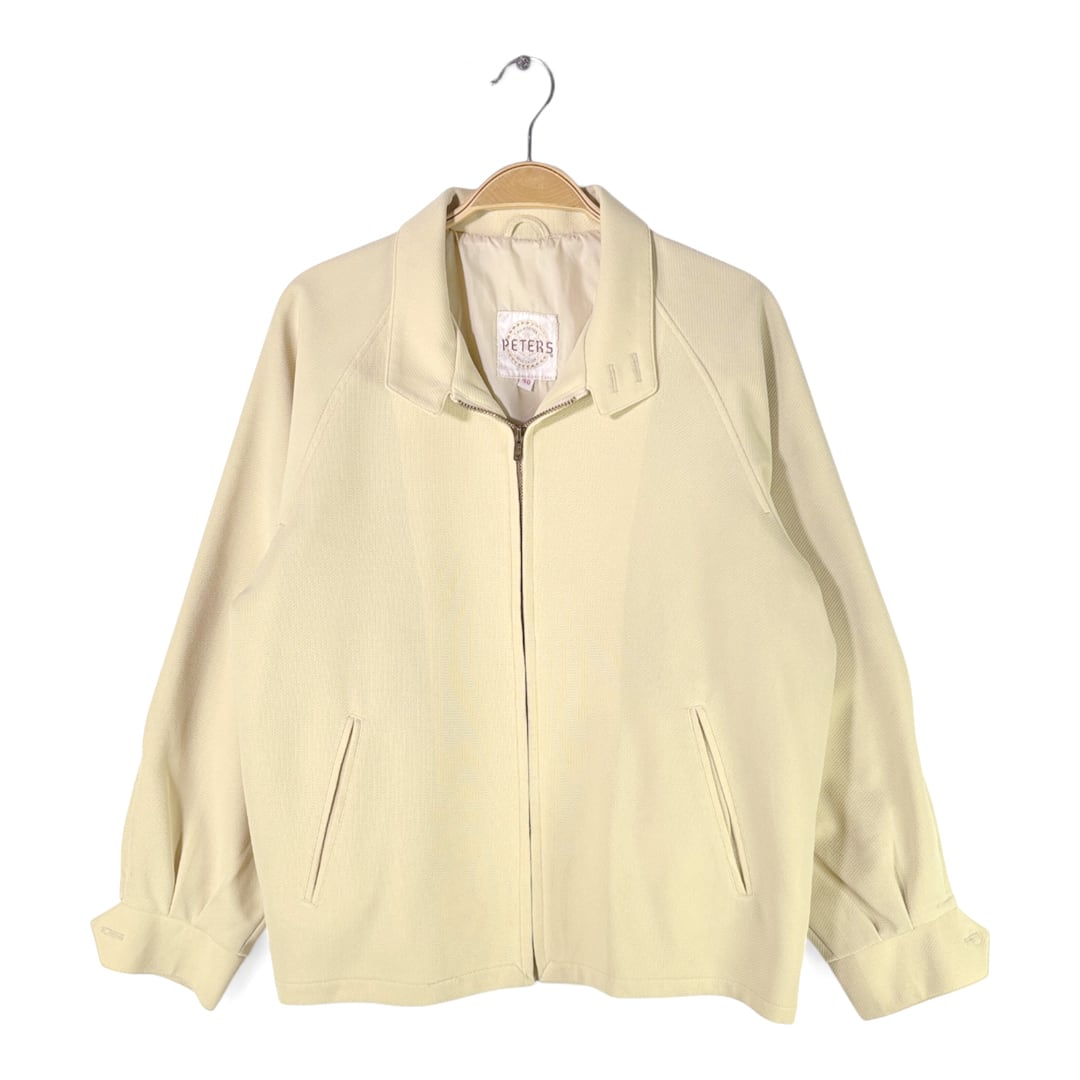 70s ピターズ スウィングトップ ヴィンテージ 無地 ブラス棒タロン PETERS L相当 古着 DZ0750