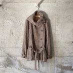 Brown houndstooth coat