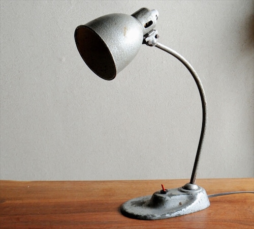 希少! 1940-50年代 東欧の工業系ヴィンテージ デスクランプ バウハウス系統のインダストリアル 照明 テーブル ライト アンティーク ig2410