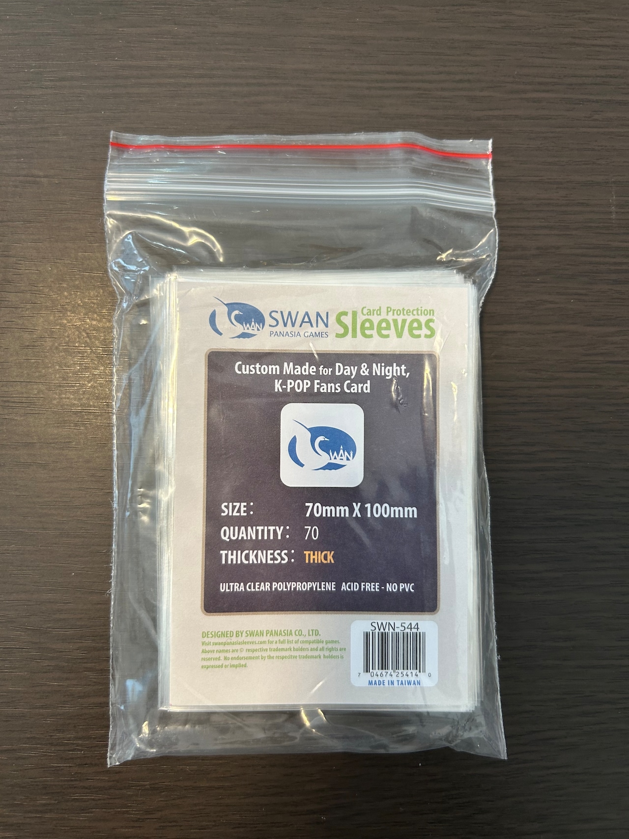 【スリーブ】 70×100mm 70枚 Thick Sleeves / Swan panasia games