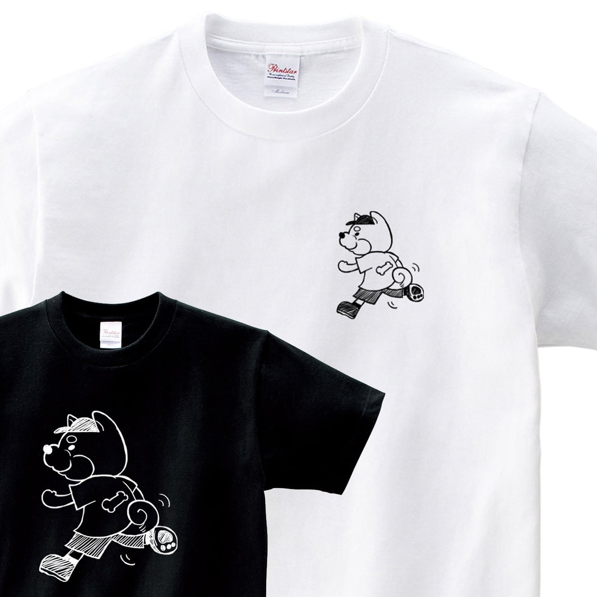 選べるデザイン スポーツ ランニング ジョギング Tシャツ sp11 スニーカー ポリゴン シルエット マウス ポニー ダイナソー ドッグ キャット