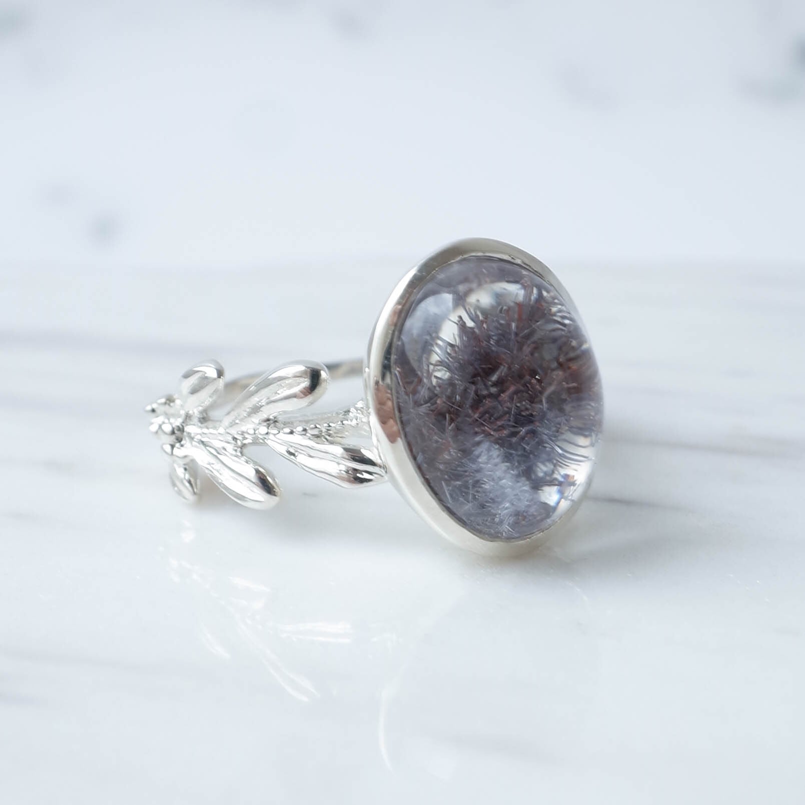 Dumortierite in Quartz デュモルチェライトインクォーツ リング-1