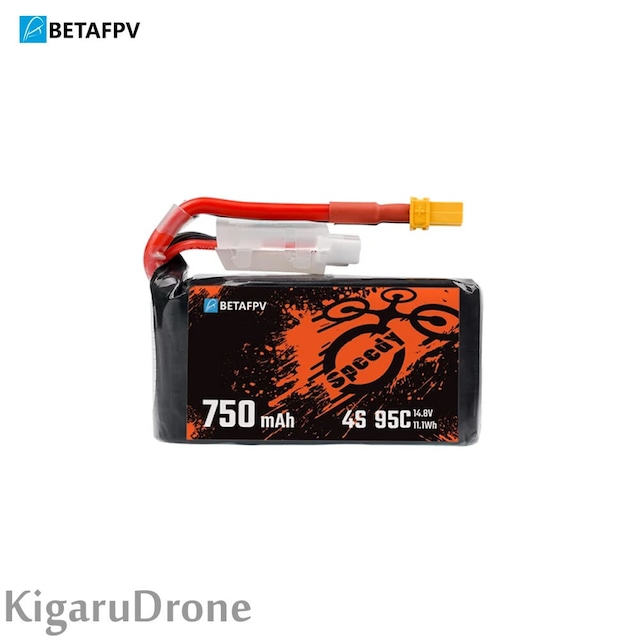 30％OFF【PAVO30推奨 4S 750ｍAh 95C Lipo】BetaFPV 750mAh 4S 95C Lipo Battery with XT30 コネクター