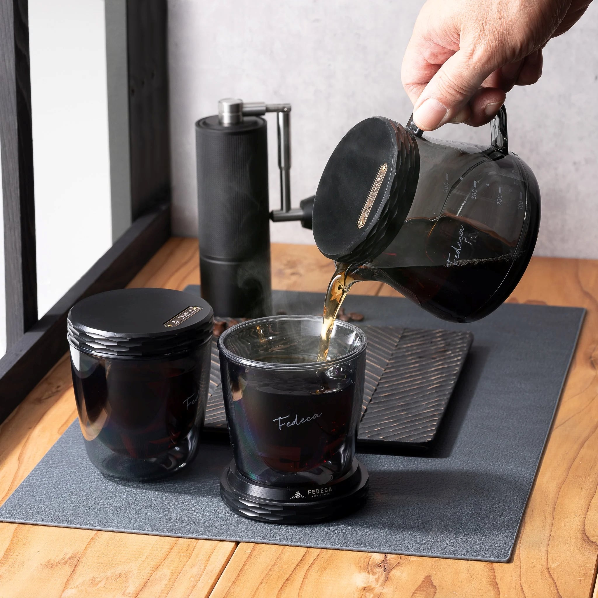 【新品未使用】FEDECA ダブルウオ一ルグラス ＆コ一スタ一兼蓋×2セット FEDECA われないダブルウォールグラス 200ml | GOLDEN FOREST