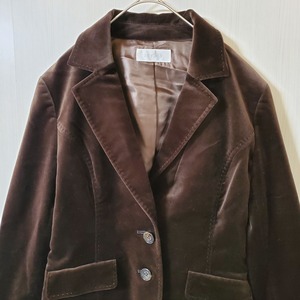 【USED】ジャケット　anysis　ベロア調　ブラウン