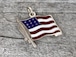 Wells Sterling Charm-USA Flag