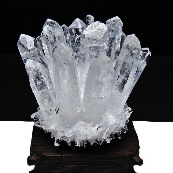 水晶 クラスター 水晶 原石 台座付属 一点物 182-8337