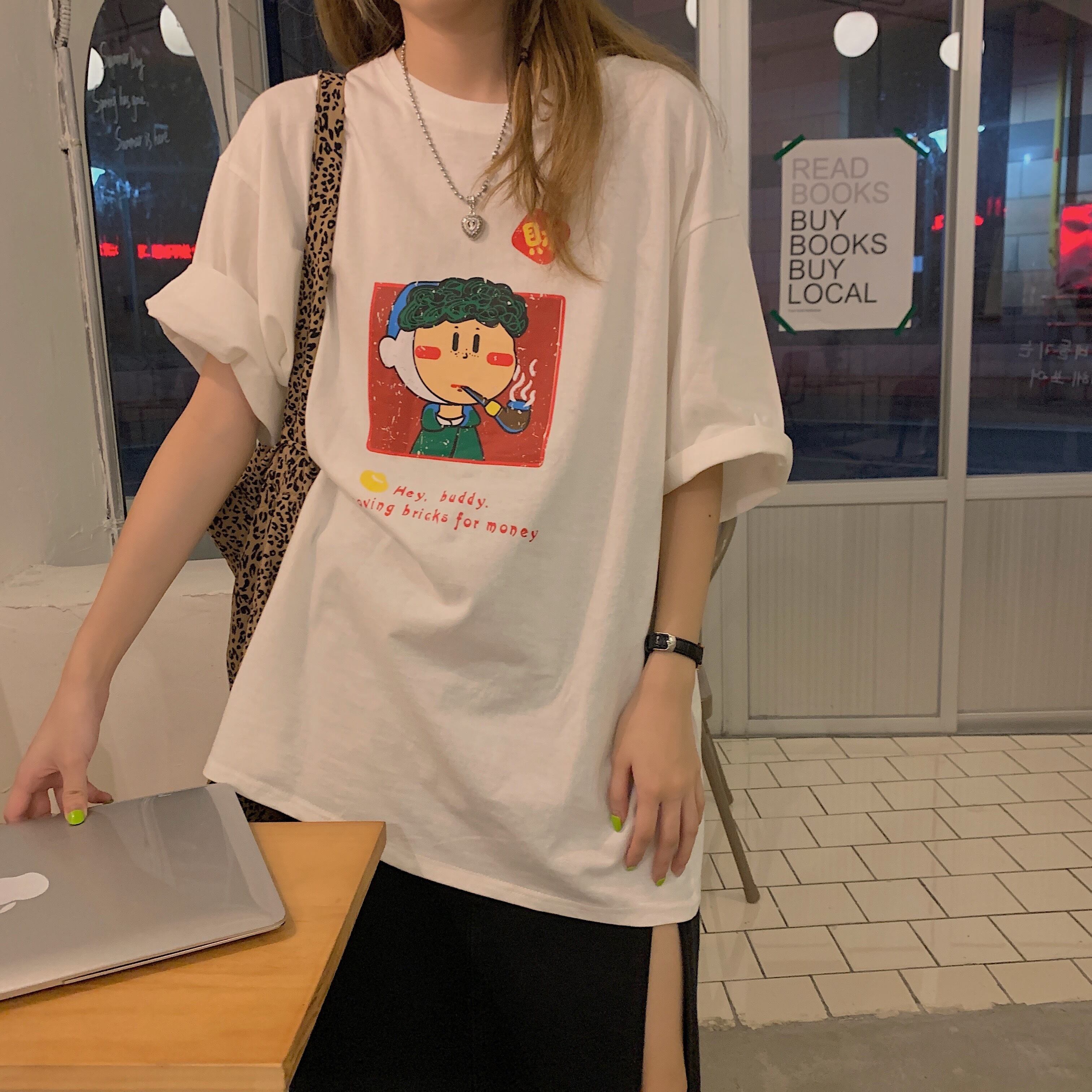 レッドルーズTシャツ サマープリントトップス 夏物 モンロー10100670328