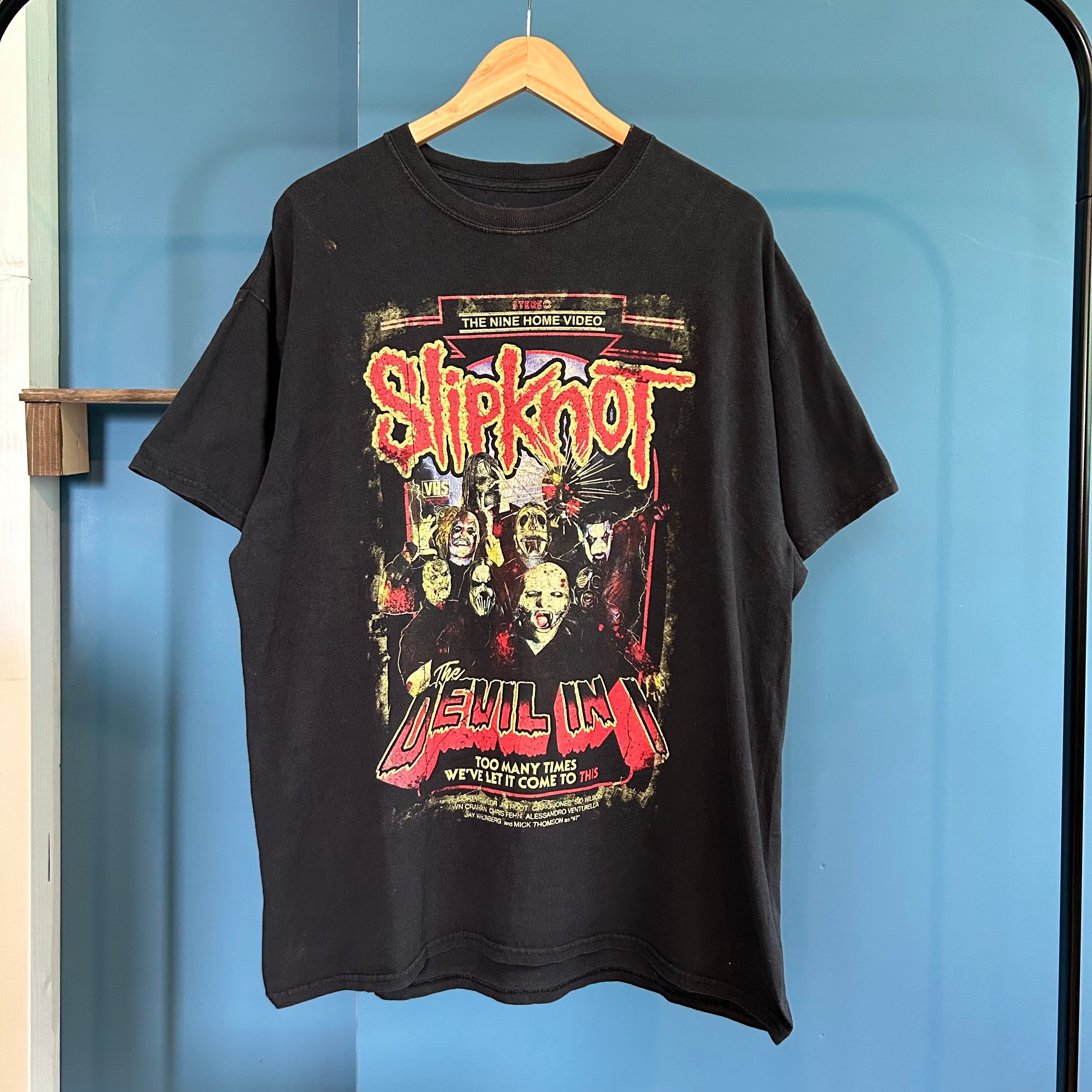 Slip Knot】Tシャツ 前後プリント バンド ブラック XLサイズ | PAY ID