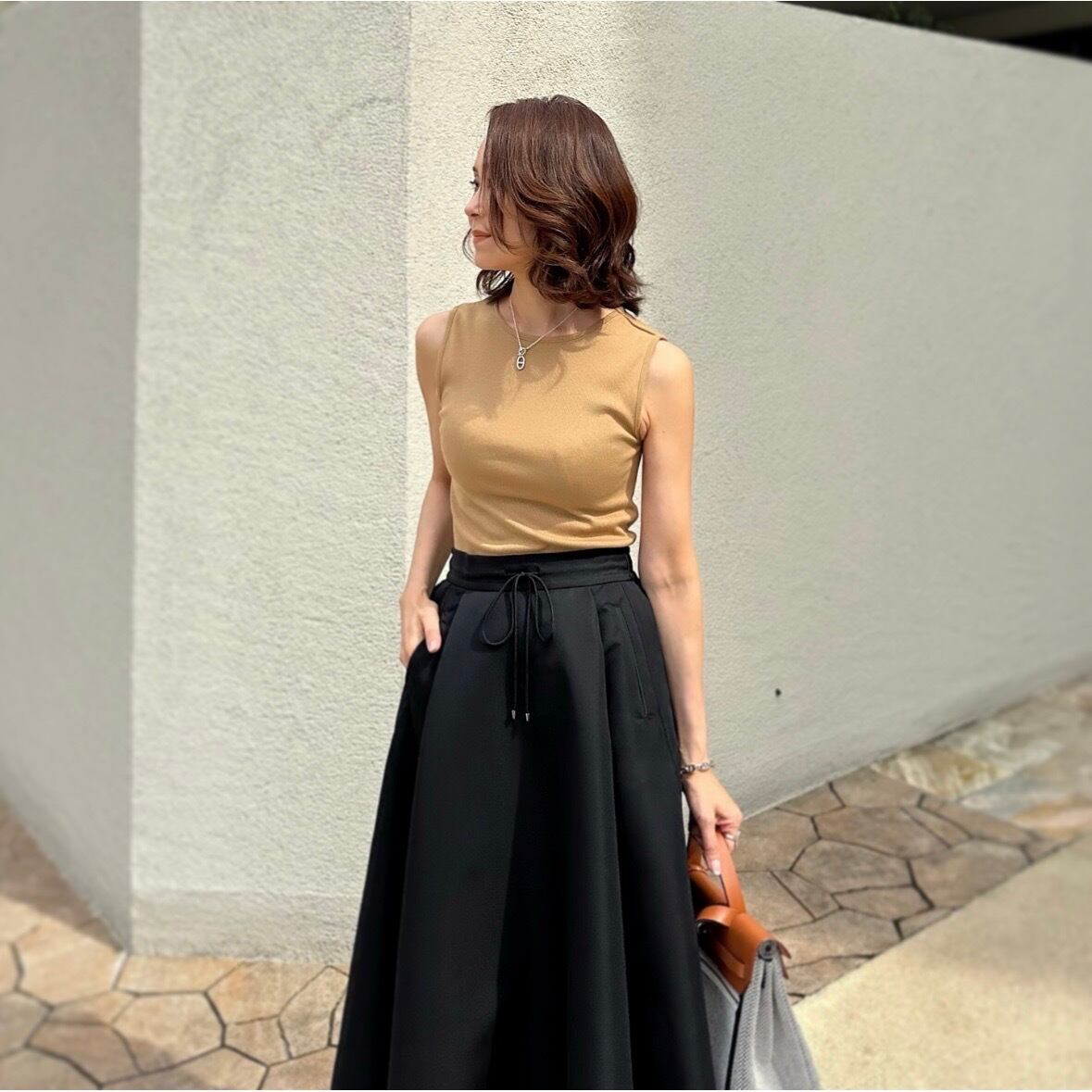 残り僅か！SYSORUS×akko3839 サイドブレイドイージーウエストスカート  