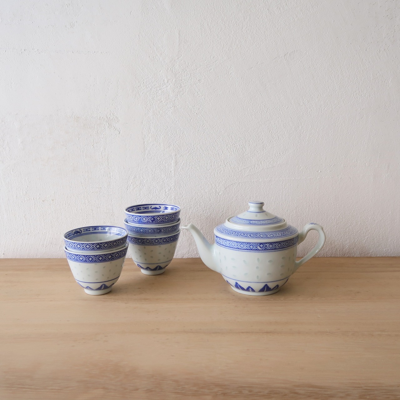 蛍手のティーポット＆カップ