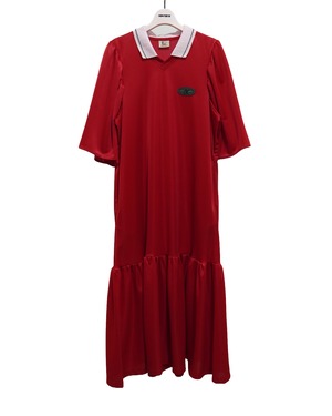 NON TOKYO ノントーキョー / FLARE SLEEVE SOCCER SHIRT ONE-PIECE / RED